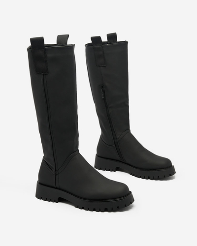 Royalfashion Женские высокие сапоги черного цвета Denesis