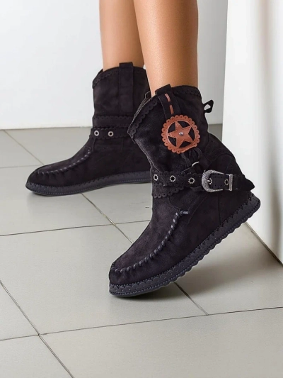 Royalfashion moteriški aulinukai su žemu platforminiu kulnu Indianas