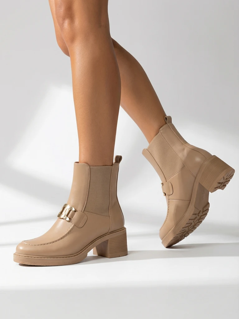 Royalfashion Moteriški batai su mažu kulnu Ewios