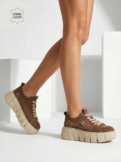 Sportiniai moteriški sportbačiai iš natūralios odos Renos