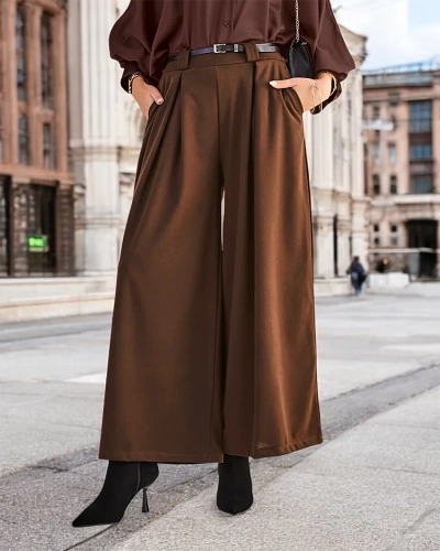Royalfashion Moteriškos plačios kelnės