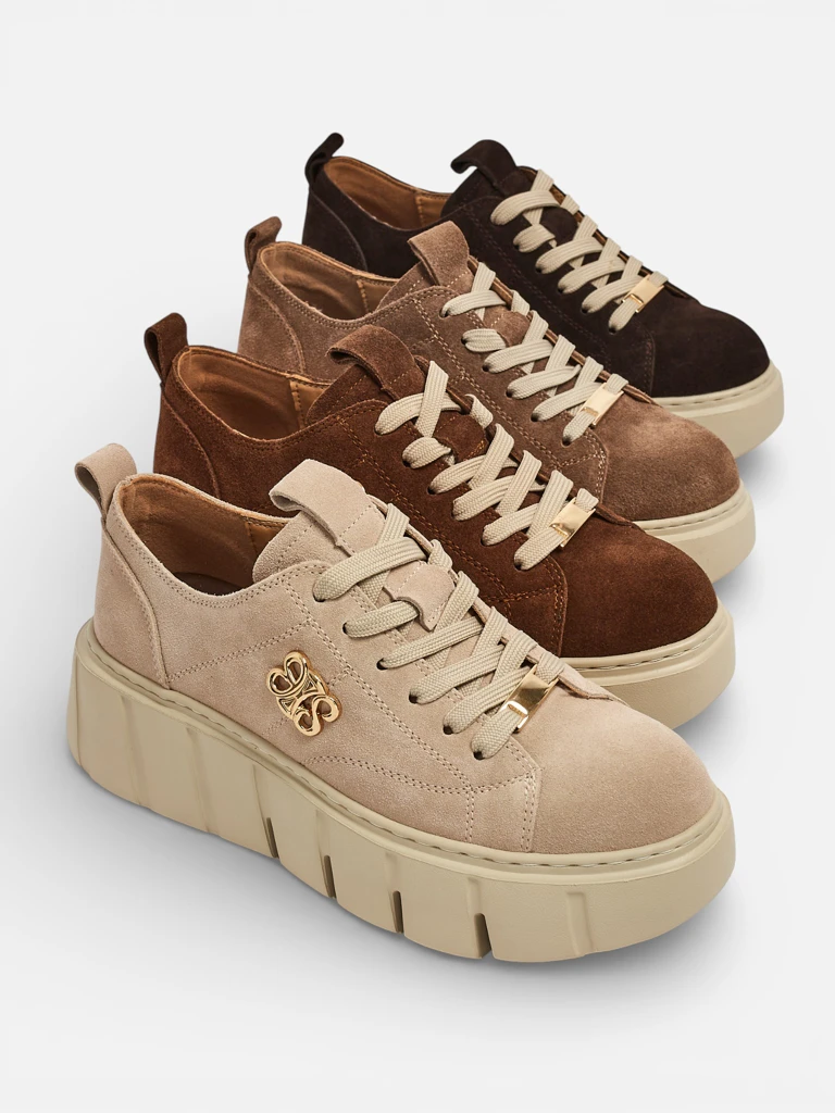 Sportiniai moteriški sportbačiai iš natūralios odos Renos