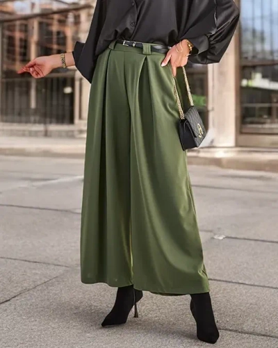 Royalfashion Moteriškos plačios kelnės