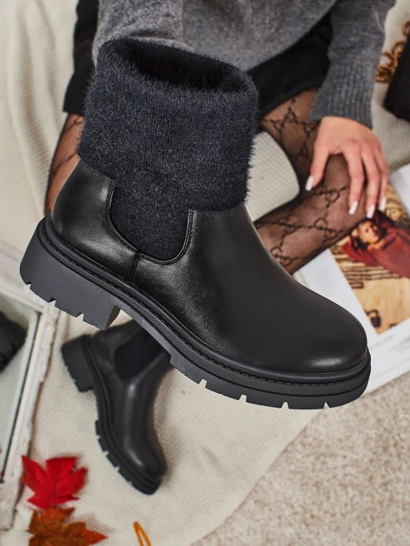 Женские ботинки из экокожи с мехом Kesy