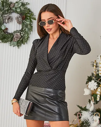 Женская блузка Royalfashion с циркониями