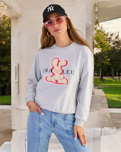 Royalfashion Женская хлопковая тонкая толстовка с принтом