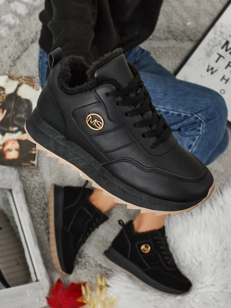 "Royalfashion" Pašiltintos moteriškos basutės su kailiu "Casot"