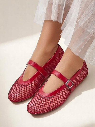 Royalfashion moteriški balerinos bateliai su išpjovomis ir dirželiu Naommi