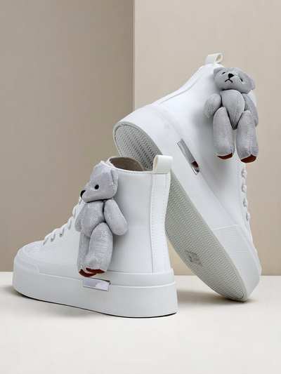 Royalfashion Женские высокие кеды с мишкой Теди