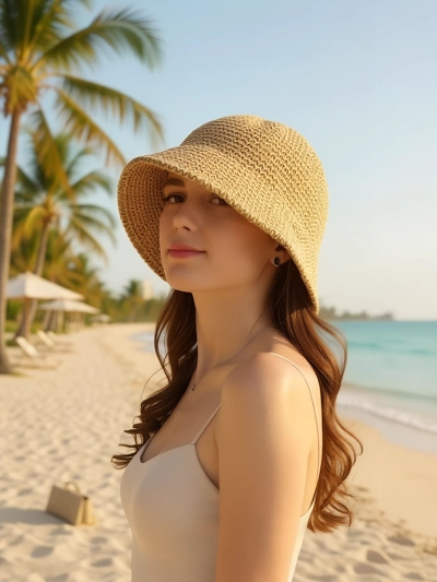 Royalfashion Moteriška vasarinė skrybėlė Sandy Bloom