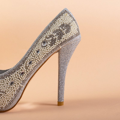 Sidabriniai blizgūs siurbliai ant Marni stiletto kulno - Batai