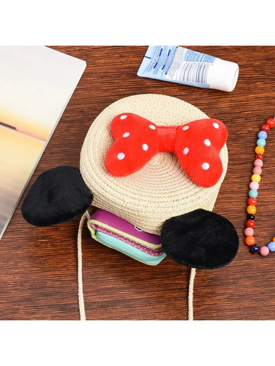 Royalfashion Маленькая детская соломенная сумочка Minnie Straw
