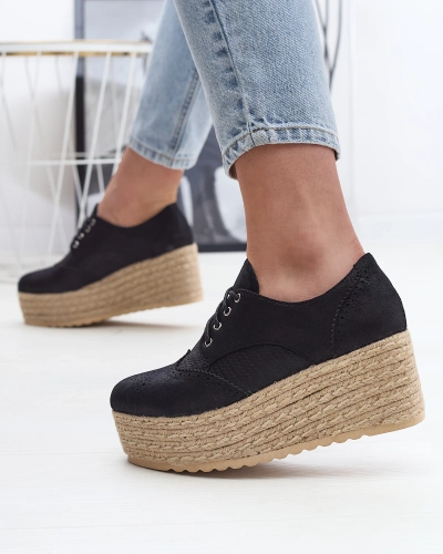 Черные женские полусапожки на платформе Jacais- Footwear