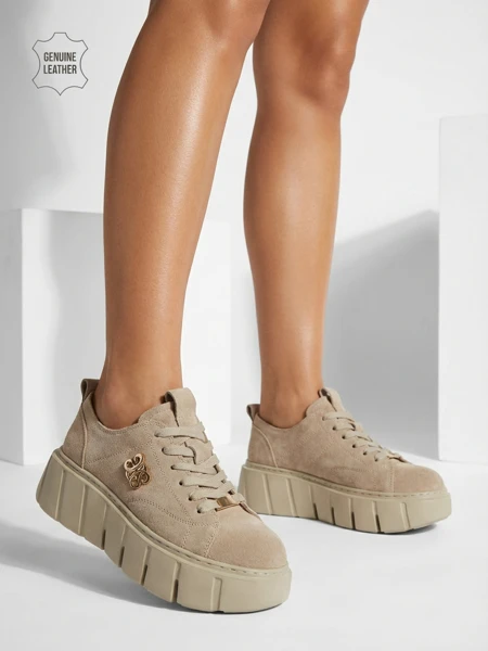 Sportiniai moteriški sportbačiai iš natūralios odos Renos