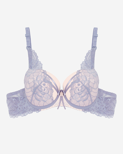 Rožinė ir violetinė jausminga nėriniuota liemenėlė - apatinis trikotažas