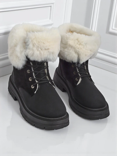 Женские ankle boots Royalfashion с мехом Nasaha