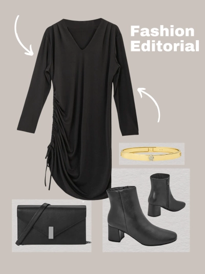 Женское длинное платье Royalfashion с драпировкой из ткани
