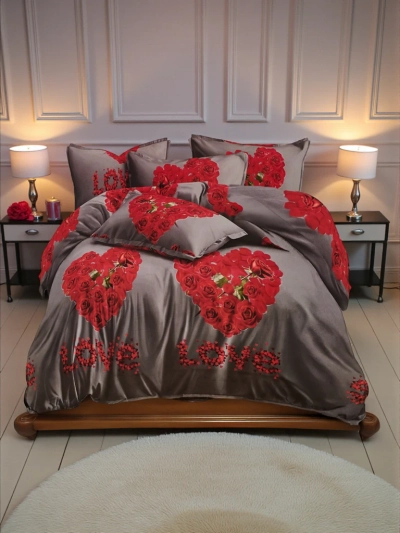 Royalfashion Raštuota patalynė 160x200, 4 dalių komplektas