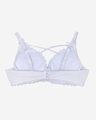 Женский бюстгальтер с кружевом белого цвета - Нижнее белье