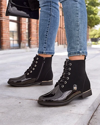 Royalfashion Moteriški batai su raiščiais Safalle