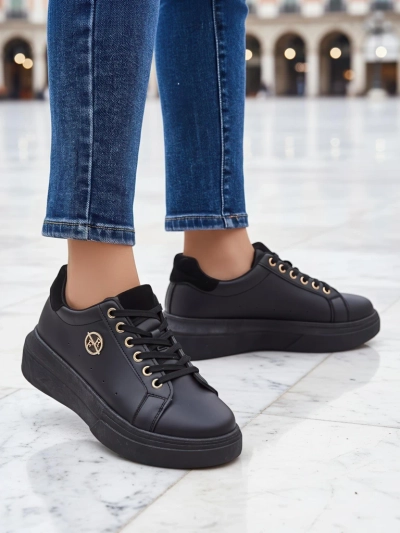 Erato Nero Women's Eco-Leather Platform Sneakers 5cm