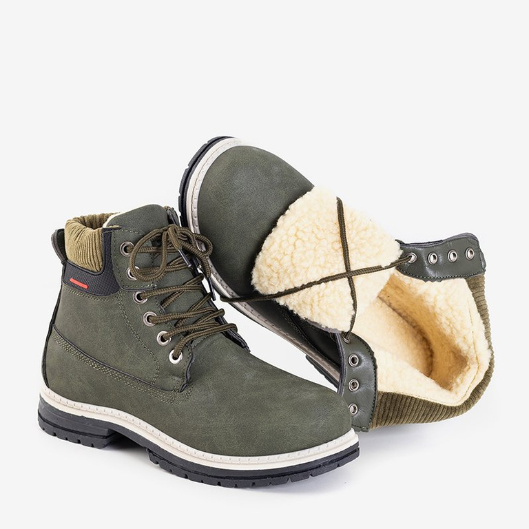 Chaki spalvos moteriški apšiltinti batai Triniti - Avalynė