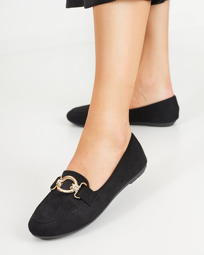 OUTLET Черные мокасины из экозамши Brussi - Обувь