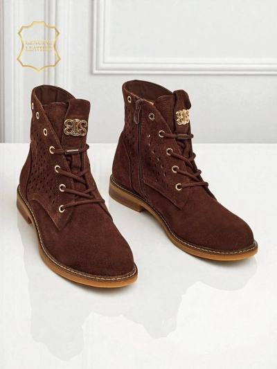 Ажурные ботинки женские из натуральной кожи Aurelias