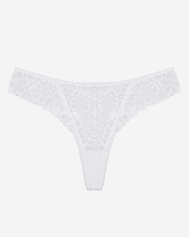 Moteriškos baltos nėriniuotos kelnaitės – apatinis trikotažas