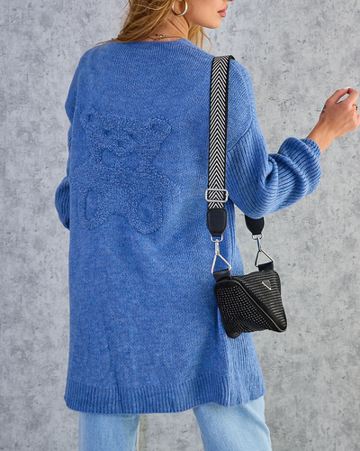 Royalfashion Fuksija moteriškas megztinis su lovatiese