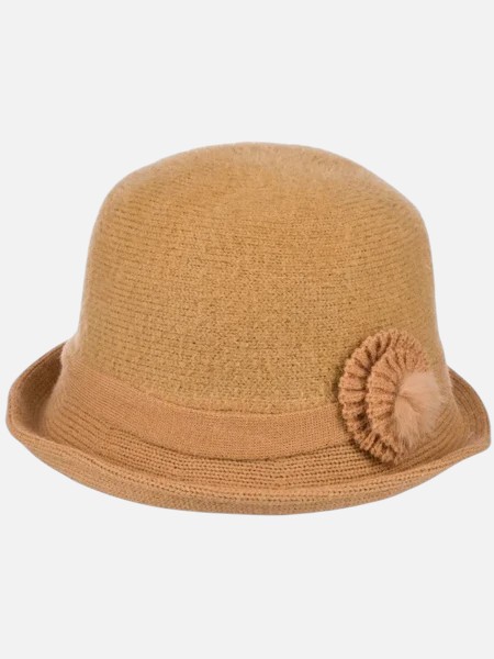 Moteriška katiliuko tipo skrybėlė su Ruby Claire dekoracija