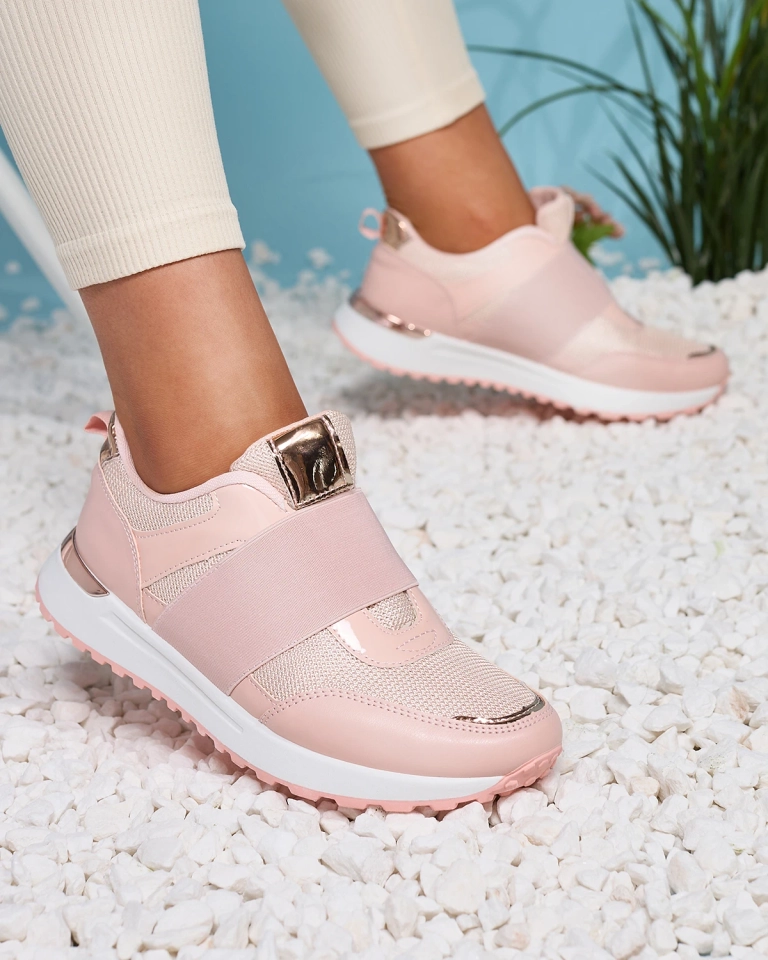 Женские спортивные туфли-слипы розового цвета Wecale- Footwear