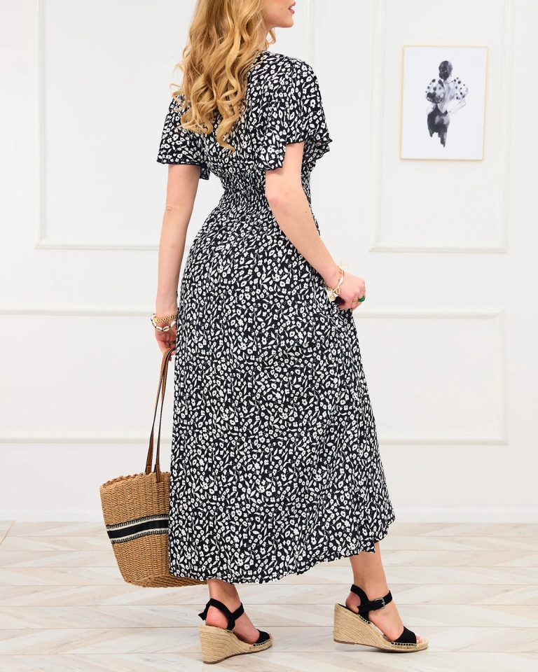 Juoda vasarinė maksi suknelė - Apranga