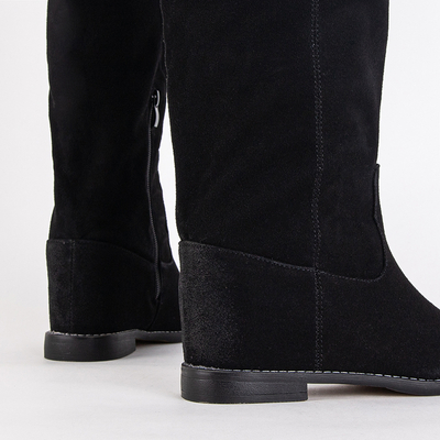 Черные женские сапоги со скрытым якорем Hiloumi- Footwear