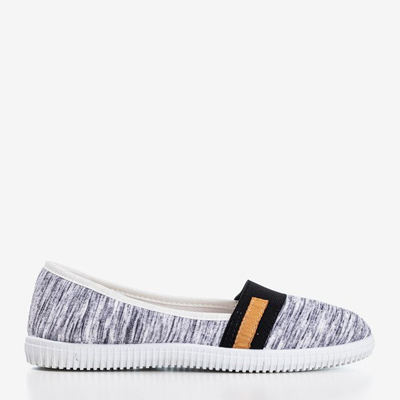 Czarne tenisówki slip - on z paseczkami Arimida - Obuwie