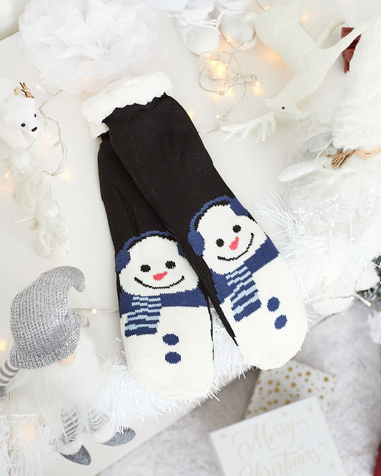 Красные женские носки с рождественским узором - Нижнее белье