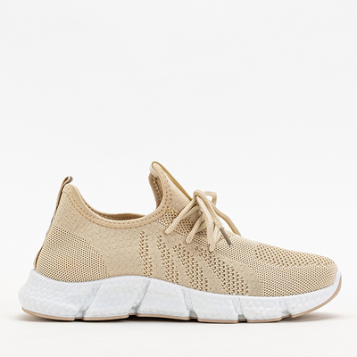 Smėlio spalvos moteriški sportiniai bateliai Pokerina - avalynė