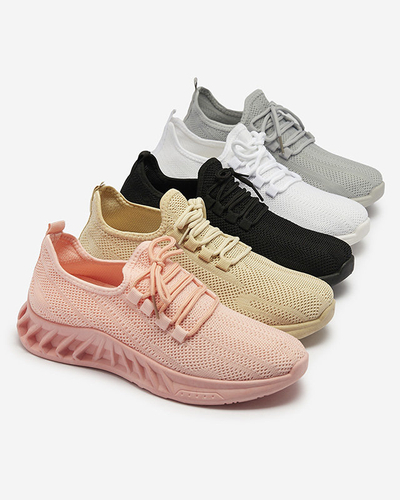 OUTLET Женские тканевые спортивные туфли белого цвета Acarfi- Footwear