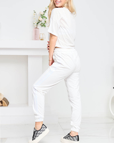 Женский белый спортивный костюм - Одежда