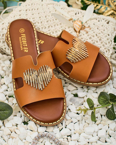 Royalfashion Женские шлепанцы на плоской подошве Ortyca