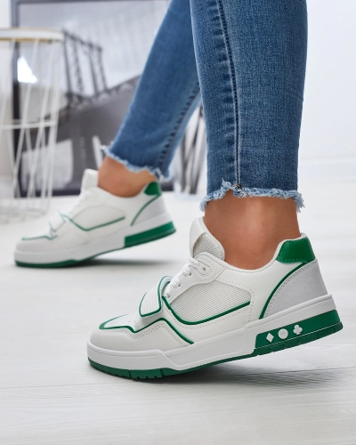 Baltos ir žalios spalvos moteriški sportiniai bateliai Xirrat- Footwear