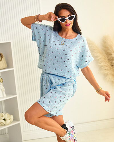 Женский хлопковый летний комплект Royalfashion