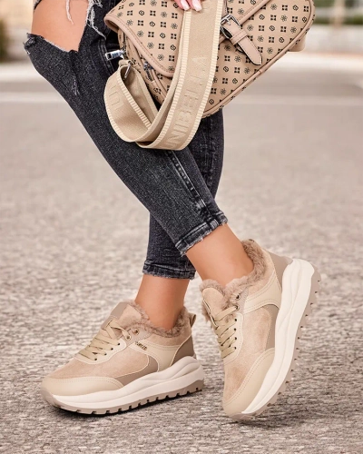 Royalfashion Women's Ruffi Insulated Sneakers