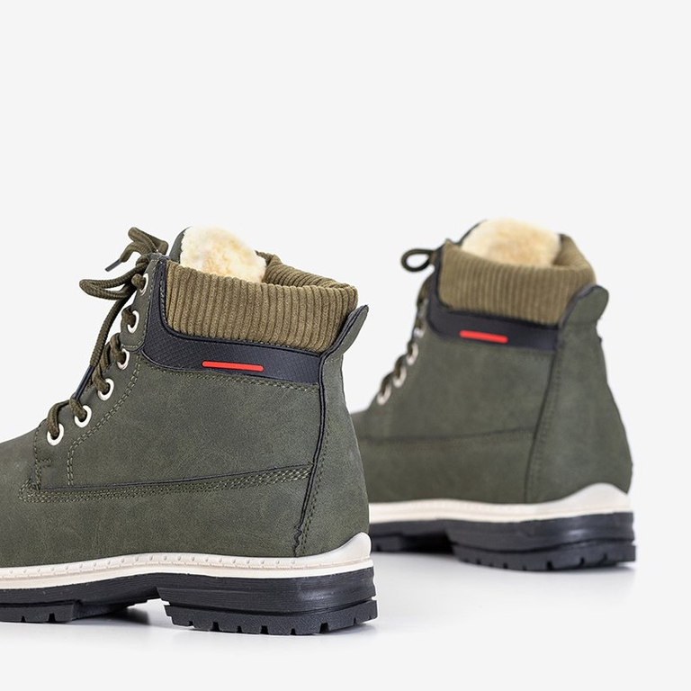 Chaki spalvos moteriški apšiltinti batai Triniti - Avalynė