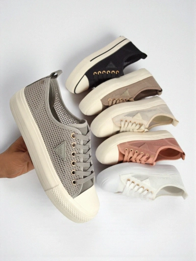 Women's Callista Mesh Light Grey Sneakers - comfort and style for summer and autumn