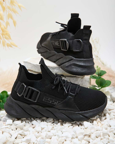 Esmeralda Juodi Sneakers'ai Su Plokščiu Kulnu