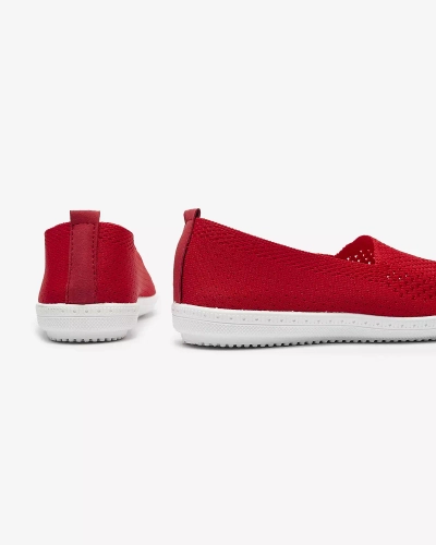 Ažūriniai raudono audinio sportbačiai Sadola - Avalynė