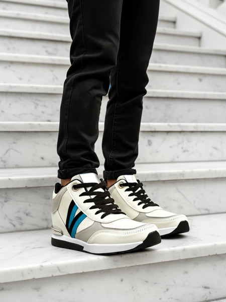 Calista Ekosistemos Moteriški Balti Sportbačiai su Platforma