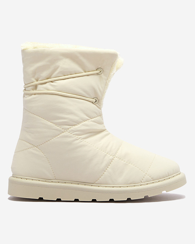 Бежевая женская обувь a'la сноубутсы Amirfu- Footwear