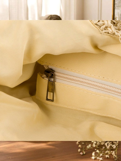 Royalfashion Didelė moteriška šiaudinė rankinė Sunny Straw
